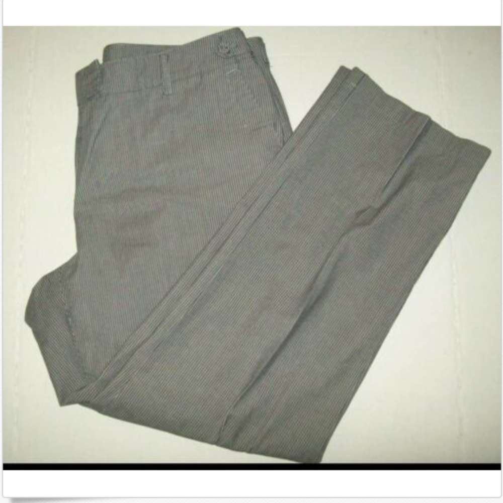 Liz Claiborne Pants Sz 18 Blue White Pin Stripe
